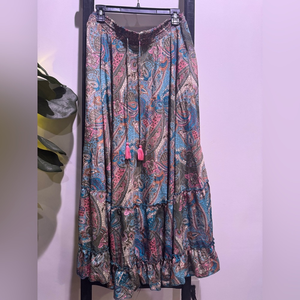 Catherine Malandrino Multicolor Paisley Maxi Skirt
